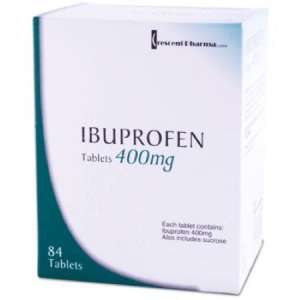 IBUPROFEN TABLETS 400MG Packs OF 84 brand may vary